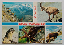 Cartão postal camuflagem Gran Paradiso National Park Itália - Marmot Eagle Ibex comprar usado  Enviando para Brazil