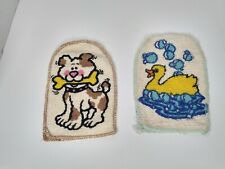 Conjunto de Toalha de Banho Vintage Infantil Terry Cloth Hand Mitten Mit Puppy Duck comprar usado  Enviando para Brazil