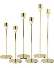 6 peças castiçais de ouro limão, suportes de candelabro cônicos altos compatíveis com 3/4 polegadas , usado comprar usado  Enviando para Brazil