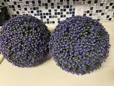 2 bolas de flores artificiales colgantes o topiarias decoración de patio jardín sintético exterior segunda mano  Embacar hacia Argentina