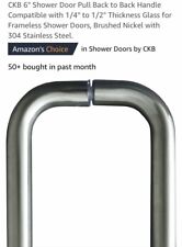 CKB Glass Shower Door Handle Round Tube Door Handle Stainless Steel, used for sale  Shipping to South Africa