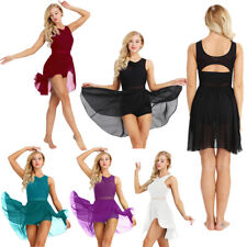 Women's Lyrical Ballet Dance Dress Adult Gymnastics Leotard Skirt Dancewear for sale  Shipping to South Africa