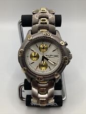 Used, Hugo Max Men 39mm Watch Eurodesign 18kgp Month Day Date Chrono Stainless - Works for sale  Shipping to South Africa