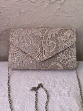 Satin Lace Clutch Bag Shoulder Envelope Elegant Wedding Evening Womens Gift for sale  Shipping to South Africa