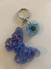 Chaveiro de resina feito à mão borboleta com berloque azul comprar usado  Enviando para Brazil