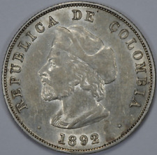 Usado, 1892 Colombia 50 centavos (limpiado) #2 segunda mano  Embacar hacia Argentina