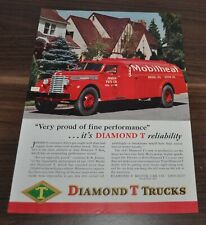 1947 Diamond T 614 Truck Ad Mobilhead Olej Kelly Springfield Opony na sprzedaż  PL