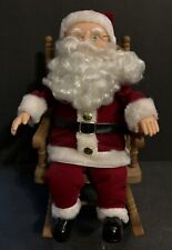 Figuras de mecedora de Navidad Rocking Santa Claus decoración navideña vintage segunda mano  Embacar hacia Argentina