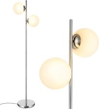 Modern Gold Floor Lamp Frosted Glass Globe Shades Living Room Light LED Bulbs for sale  Shipping to South Africa