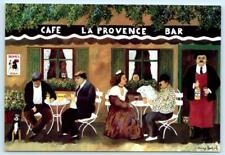 Usado, Cartão postal Artist Guy Buffet CAFE LA PROVENCE ~ BAR França 4"x6" 1998 comprar usado  Enviando para Brazil