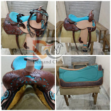 Western leather saddle for sale  Shipping to Ireland