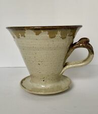 Usado, Cerâmica queimada, esmalte xícara única gotejador de café marrom salpicado comprar usado  Enviando para Brazil