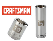 Soquete Craftsman Easy Read 1/2 ou 3/8" unidade métrica rasa ou profunda mm/SAE polegadas, usado comprar usado  Enviando para Brazil