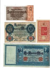 Gebraucht, 4 alte Geldscheine Deutsches Reich gebraucht kaufen  Quedlinburg