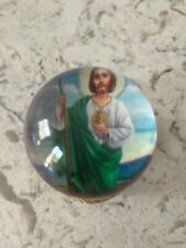 Botão de mudança mexicano vintage Jesus religioso com suporte de exibição de ônix comprar usado  Enviando para Brazil