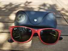 Ray Ban NEW WAYFARER rb2132 769  Black Red frames green lens sunglasses 52 Lens for sale  Shipping to South Africa