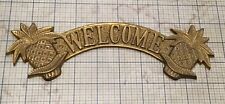 Welcome brass plate for sale  Hatboro