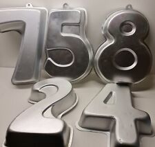 WILKO Aluminum Number Baking Tins Large Tins Job Lot Special Occasions 2,4,5,7,8 for sale  Shipping to South Africa