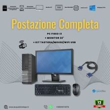 Postazione Completa PC Fisso I3 8Gb 120GbSSD+500GbHDD Monitor 22" Windows 11 Pro, używany na sprzedaż  Wysyłka do Poland