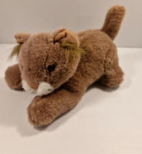 Peluche suave de peluche marrón salvaje grande gato salvaje 25 cm Korimco, usado segunda mano  Embacar hacia Argentina