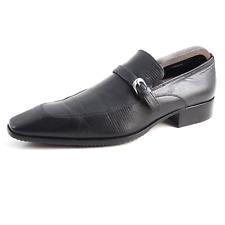 Richmond Dress Loafers Black Faux Lizard Leather Mens Shoe Size EU 42 US 9 $580 for sale  Shipping to South Africa