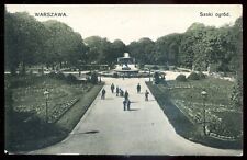 POLAND Warszawa Postcard 1910s Saski Gardens Park na sprzedaż  Wysyłka do Poland