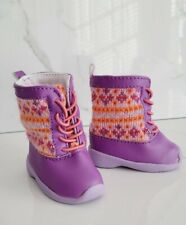 American Girl  Fair Isle Botas de Invierno Cálido Lote púrpura 🙂  segunda mano  Embacar hacia Argentina