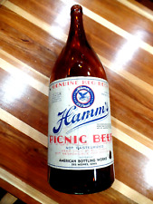 1930'S HAMM'S PICNIC BEER 1/2 GALLON BOTTLE AMERICAN BOTTLING DES MOINES IOWA IA for sale  Shipping to South Africa