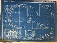 Arch Cornice Vintage Architectural Design Student Blueprint Wall Art Print Decor for sale  Shipping to South Africa
