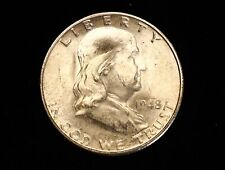 BU 1948 D FRANKLIN HALF SILVER DOLLAR NO RESERVE WE COMBINE SHIPPING! for sale  West Chester