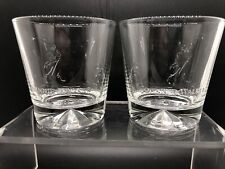 Johnnie Walker Whiskey Glasses Prism Bases Embossed Logo Set Of 2 Rocks for sale  Shipping to South Africa