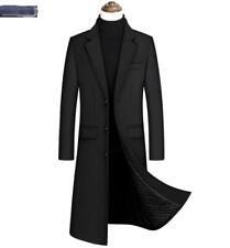 Casaco trench coat longo acolchoado fino mistura lã lapela moda juvenil masculino DID, usado comprar usado  Enviando para Brazil