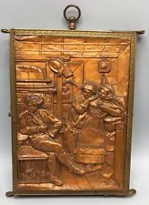 Espejo de tocador antiguo figurativo con panel tríptico de cobre (triplegable) segunda mano  Embacar hacia Argentina