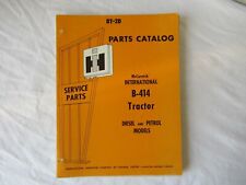 International McCormick B-414 tractor parts catalog book manual for sale  Canada