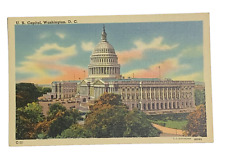 Postal de lino del Capitolio de los Estados Unidos Washington DC sin publicar segunda mano  Embacar hacia Argentina
