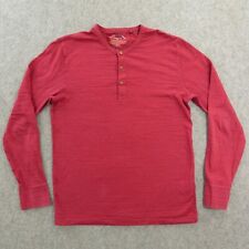 Camisa masculina Lucky Brand pequena vermelha Henley manga longa botão casual comprar usado  Enviando para Brazil