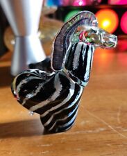 Ngwenya Glass Swaziland Handmade Zebra Art Glass Missing Label for sale  Shipping to South Africa