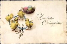 Używany, Ak Gratulacje Wielkanoc, pisklęta, jajka wielkanocne, kocięta wierzbowe, kwiaty - 2894517 na sprzedaż  Wysyłka do Poland