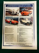 TRANSEUROPEAN CARRIAGE LONDON FERRARI ADENAUER POSTER ADVERT READY FRAME A4 J for sale  Shipping to South Africa