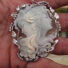 Ciondolo cameo argento usato  Torre Del Greco