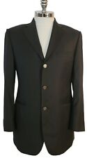 Abrigo deportivo Manzoni Angelico para hombre negro elegante clásico preppy chaqueta blazer 40R segunda mano  Embacar hacia Argentina