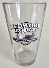 Redwood Lodge Mesquite Grill & Brew Pub 16 oz Pint Beer Glass ~ Flint, MI ~ EUC for sale  Shipping to South Africa