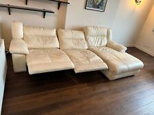 Genuine leather reclining for sale  LONDON