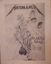 POSTER TOUR ~ Metallica...And Justice For All com Datas Impressão Promocional Fina Importado do Reino Unido comprar usado  Enviando para Brazil