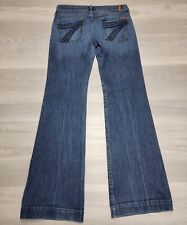 Jeans feminino 7 Seven For All Mankind Dojo tamanho 28 ponto azul cintura baixa alargado comprar usado  Enviando para Brazil