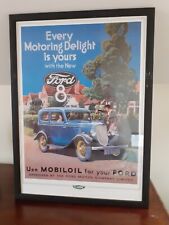 Framed ford mobiloil for sale  GOOLE