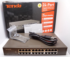 NUEVO conmutador de red Ethernet no administrado Tenda TEG1024D 24 puertos Gigabit con orejas de rack segunda mano  Embacar hacia Argentina