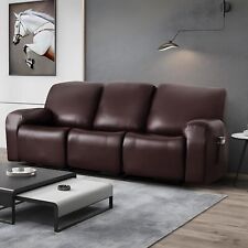 3 Seat Recliner Sofa PU Leather Cover~Side Pockets~Stretch~Waterproof Slipcover for sale  Shipping to South Africa