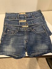 Lote de 3 pares de shorts jeans BKE Kate Culture stretch tamanho 31/32 fivela comprar usado  Enviando para Brazil