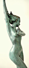Figura de bronce Art Nouveau desnudo Crest of the wave refundido firmado por Frishmuth segunda mano  Embacar hacia Argentina